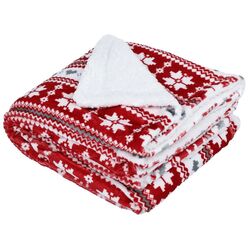 Плед Tempo Kondela Sweet Home Samante 150x200 (Red/White) Thumb