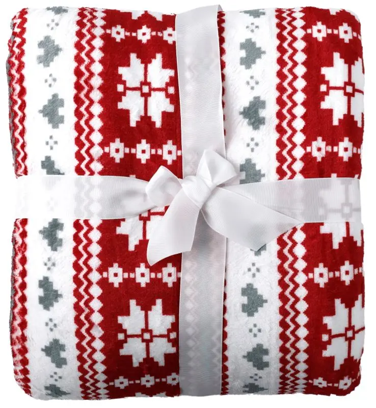 Плед Tempo Kondela Sweet Home Samante 150x200 (Red/White)