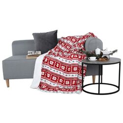 Плед Tempo Kondela Sweet Home Samante 150x200 (Red/White) Thumb