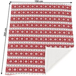 Плед Tempo Kondela Sweet Home Samante 150x200 (Red/White) Thumb