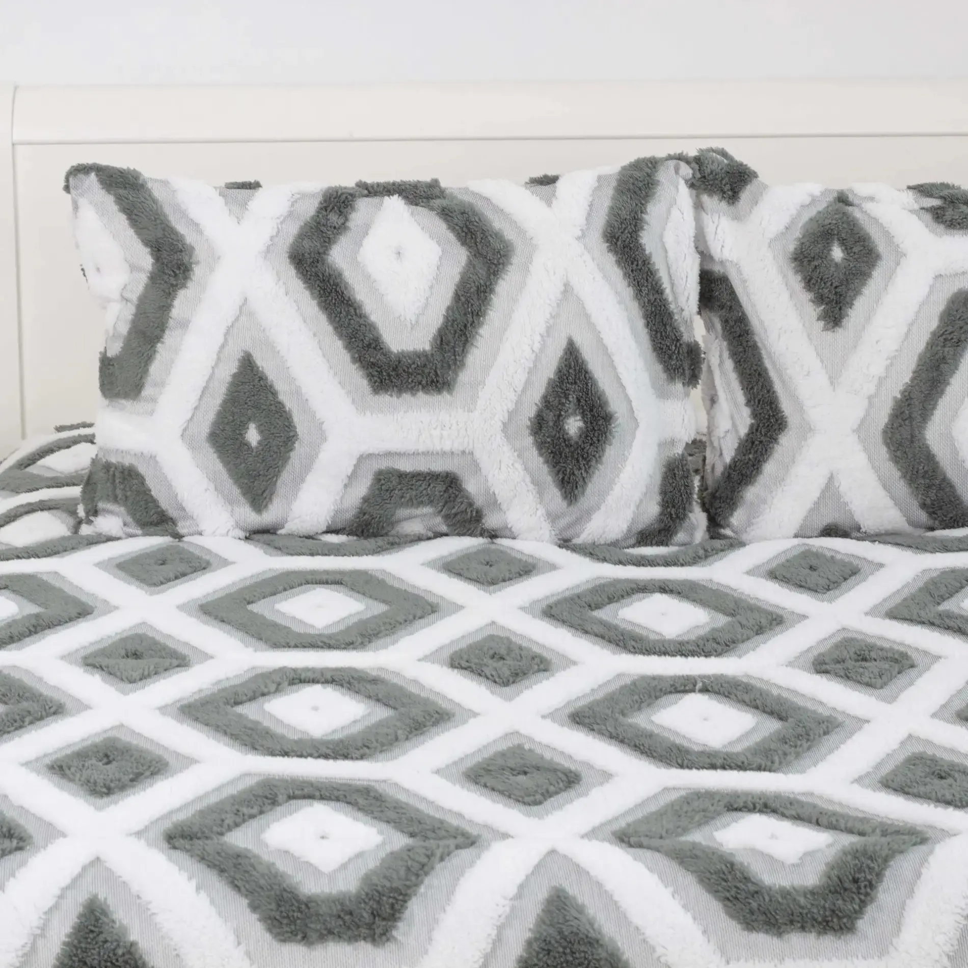 Cuvertura + 2 fete de perna Tep Boho 220x240 (Light Grey) - 3