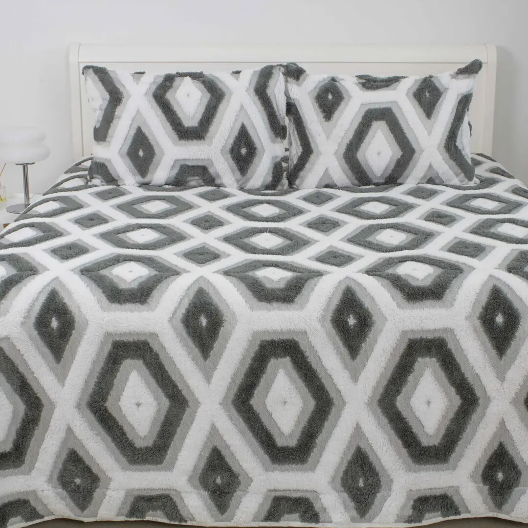 Cuvertura + 2 fete de perna Tep Boho 220x240 (Light Grey)