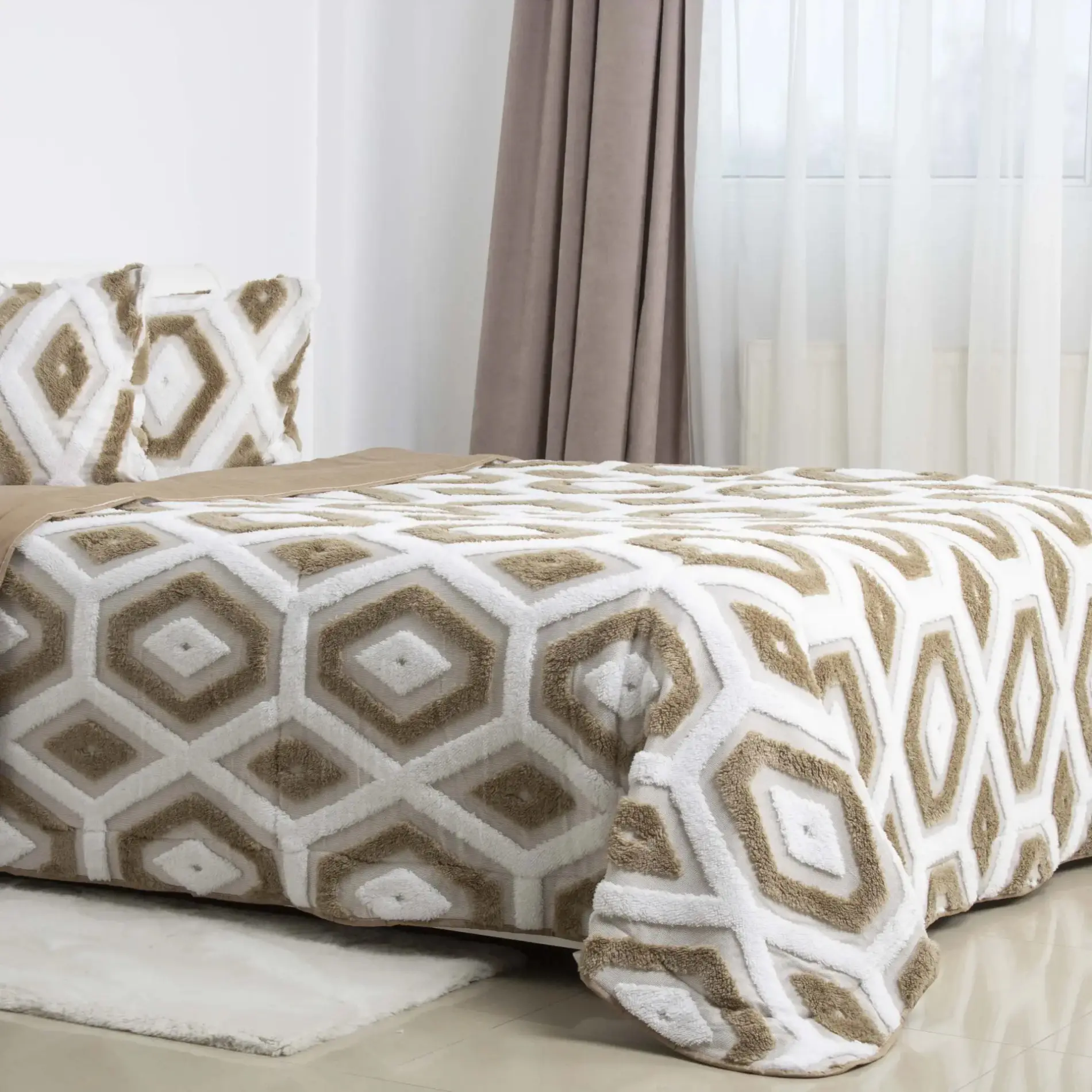 Cuvertura Tep Boho 220x240 (Beige) - 2