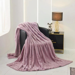 Cuvertura Tep Striped Fleece 200x230 (Powder)