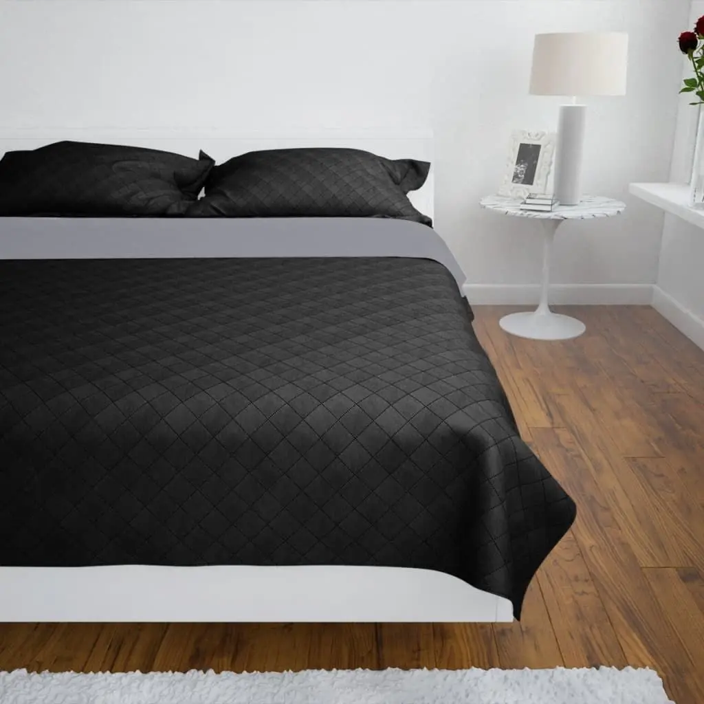 Покрывало VidaXL 130885 230x260 (Black/Grey) - 3