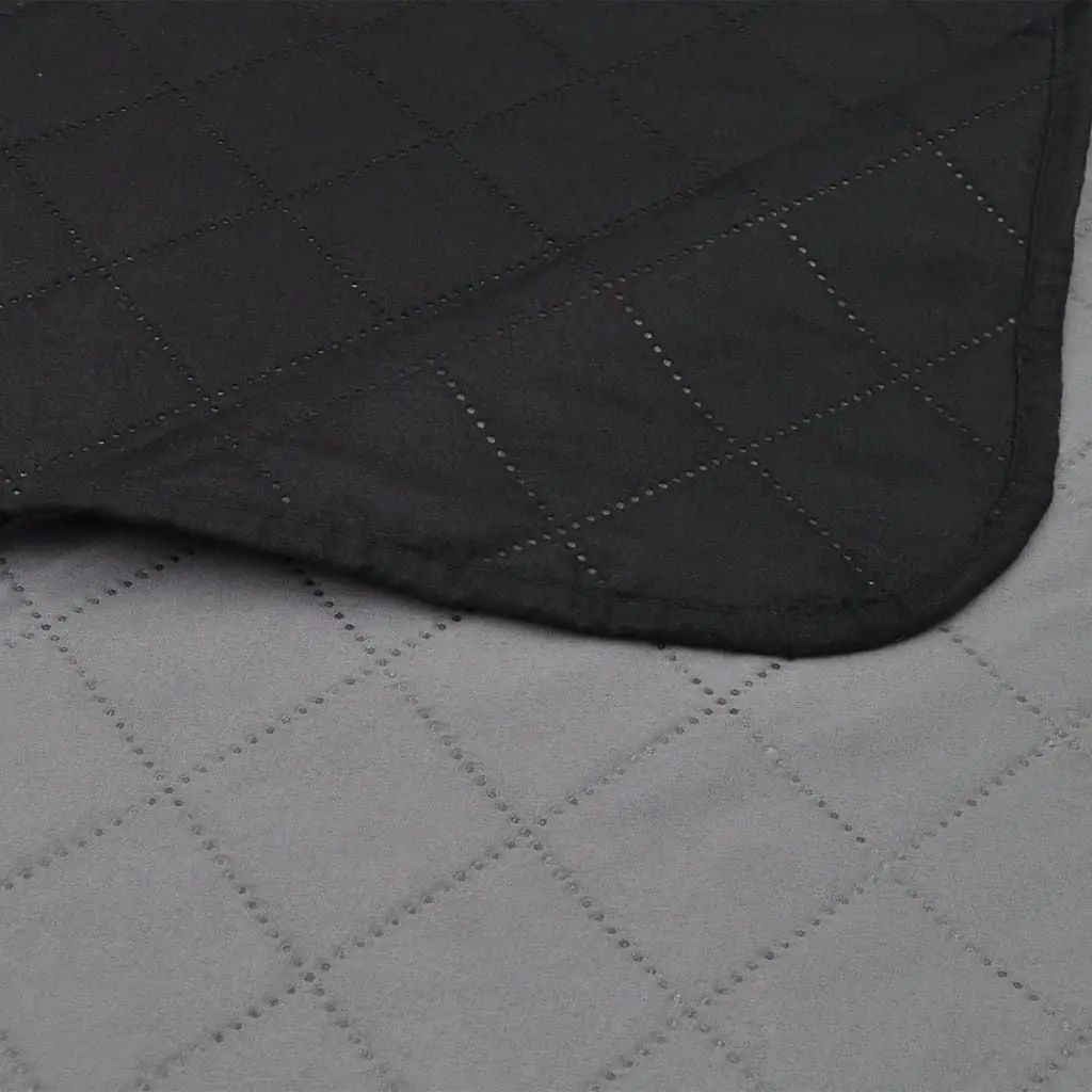 Покрывало VidaXL 130885 230x260 (Black/Grey) - 4