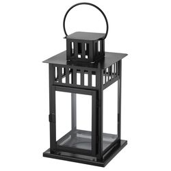 Felinar lumânare bloc Ikea Borrby interior/exterior 28cm (Negru) Thumb