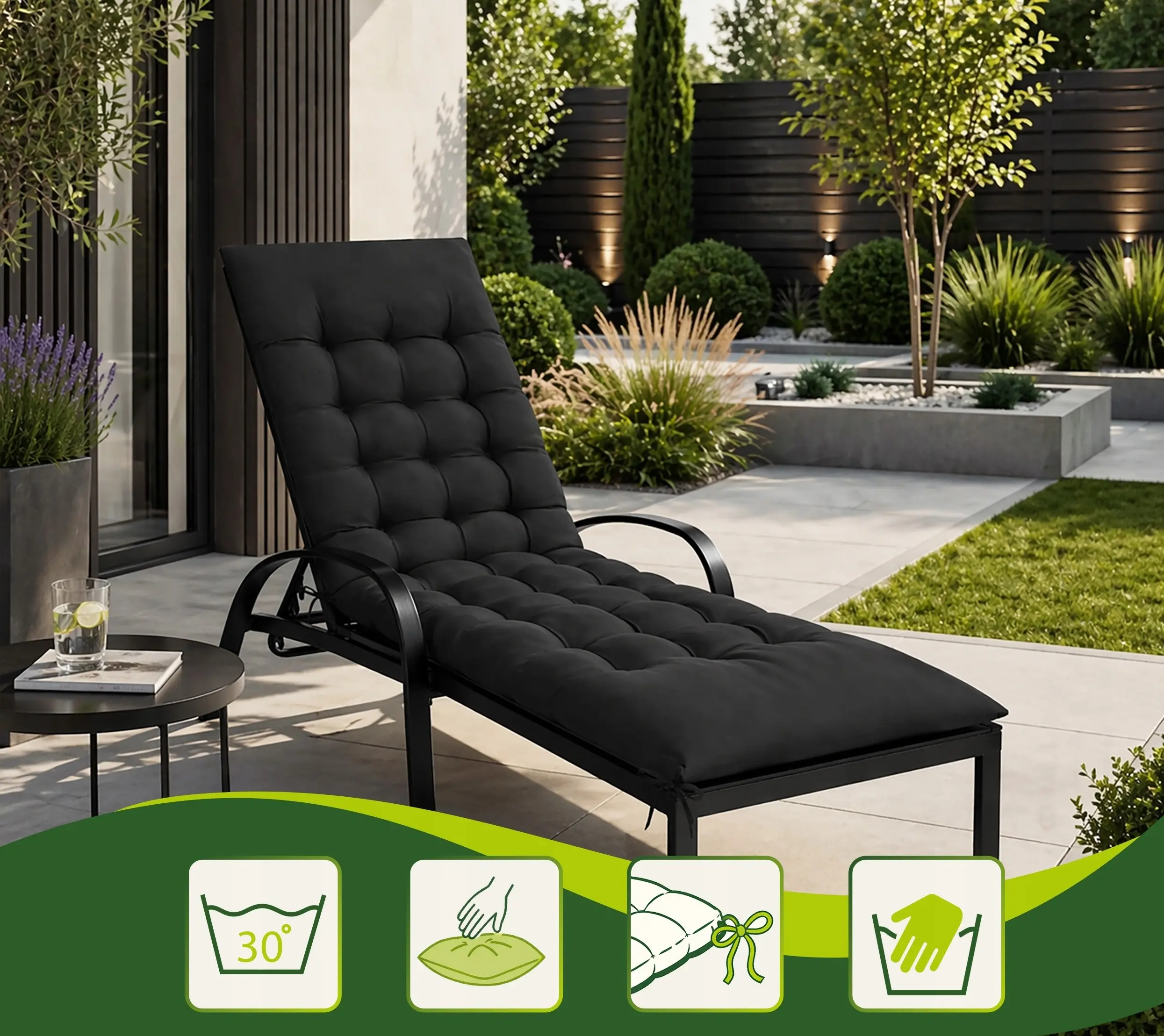 Perna pentru sezlong Gardlov 27635 (Black) - 9