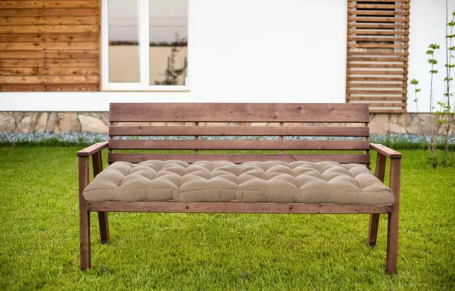 Подушка на скамью H&S 53895 120x40x8 (Light Brown) - 3