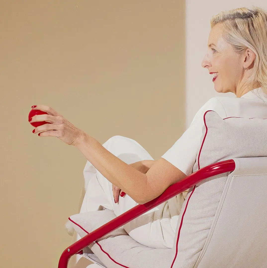 Set perne fotoliu Ikea Onnestad/Katorp (Bej/Rosu)