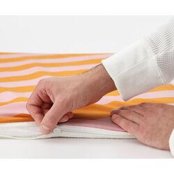 Saltea banca Ikea Bankkamrat in dunga 90x50x3 (Roz/Galben) Thumb