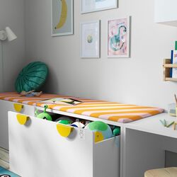 Saltea banca Ikea Bankkamrat in dunga 90x50x3 (Roz/Galben) Thumb