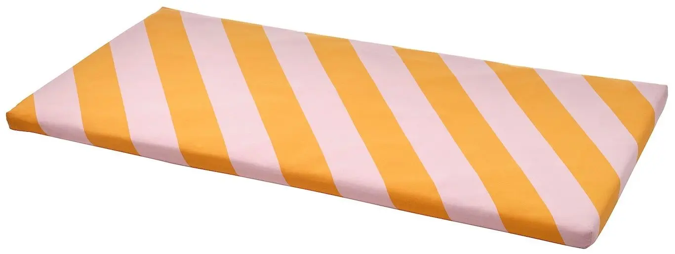 Saltea banca Ikea Bankkamrat in dunga 90x50x3 (Roz/Galben)