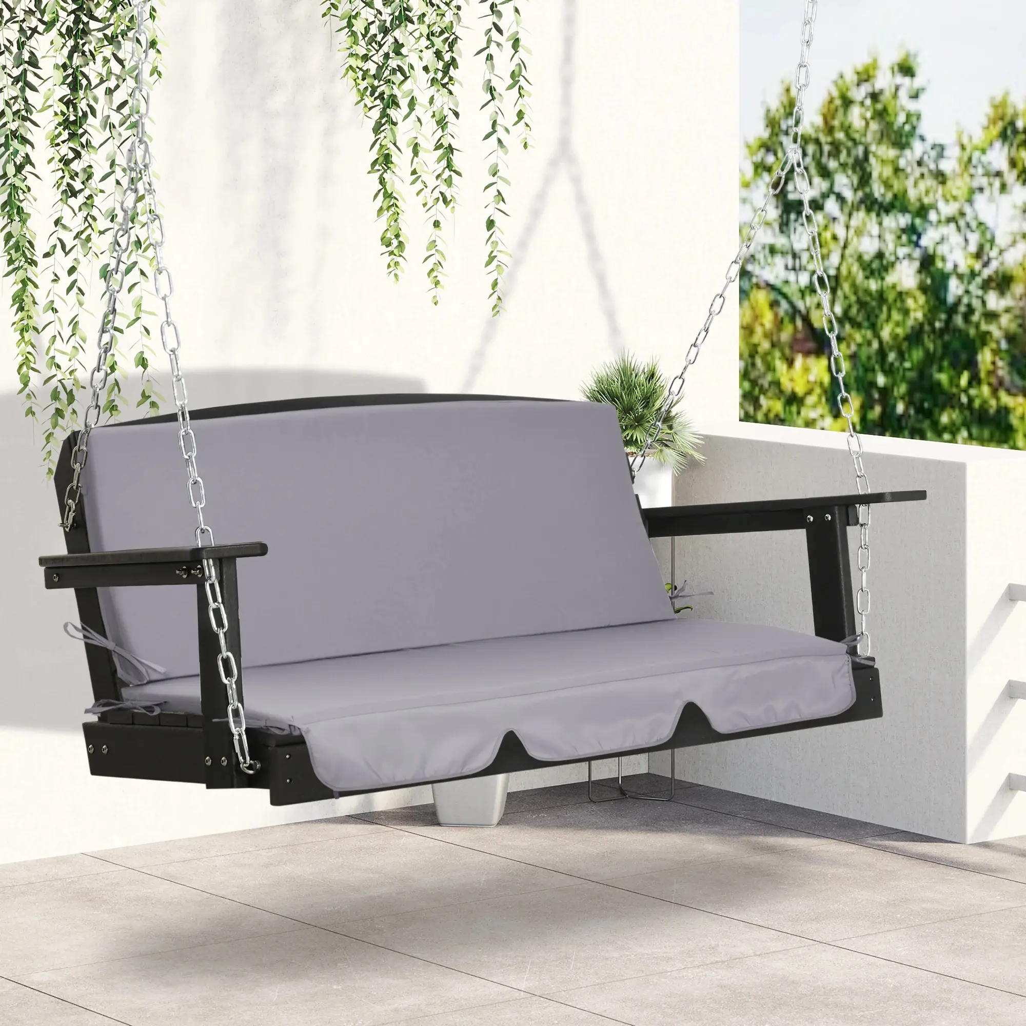 Perna pentru leagan de gradina Outsunny 84G-166V00CG (Dark Grey) - 9