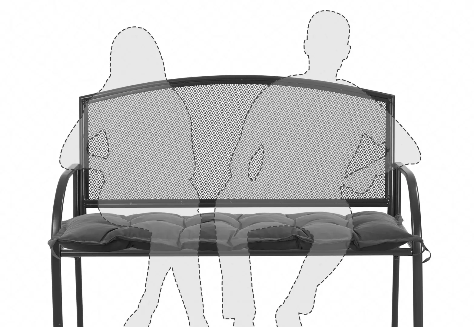 Saltea banca Outsunny 84G-135V00CG 100x40x10 (Dark Grey) - 4