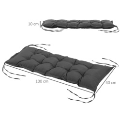 Saltea banca Outsunny 84G-135V00CG 100x40x10 (Dark Grey) Thumb
