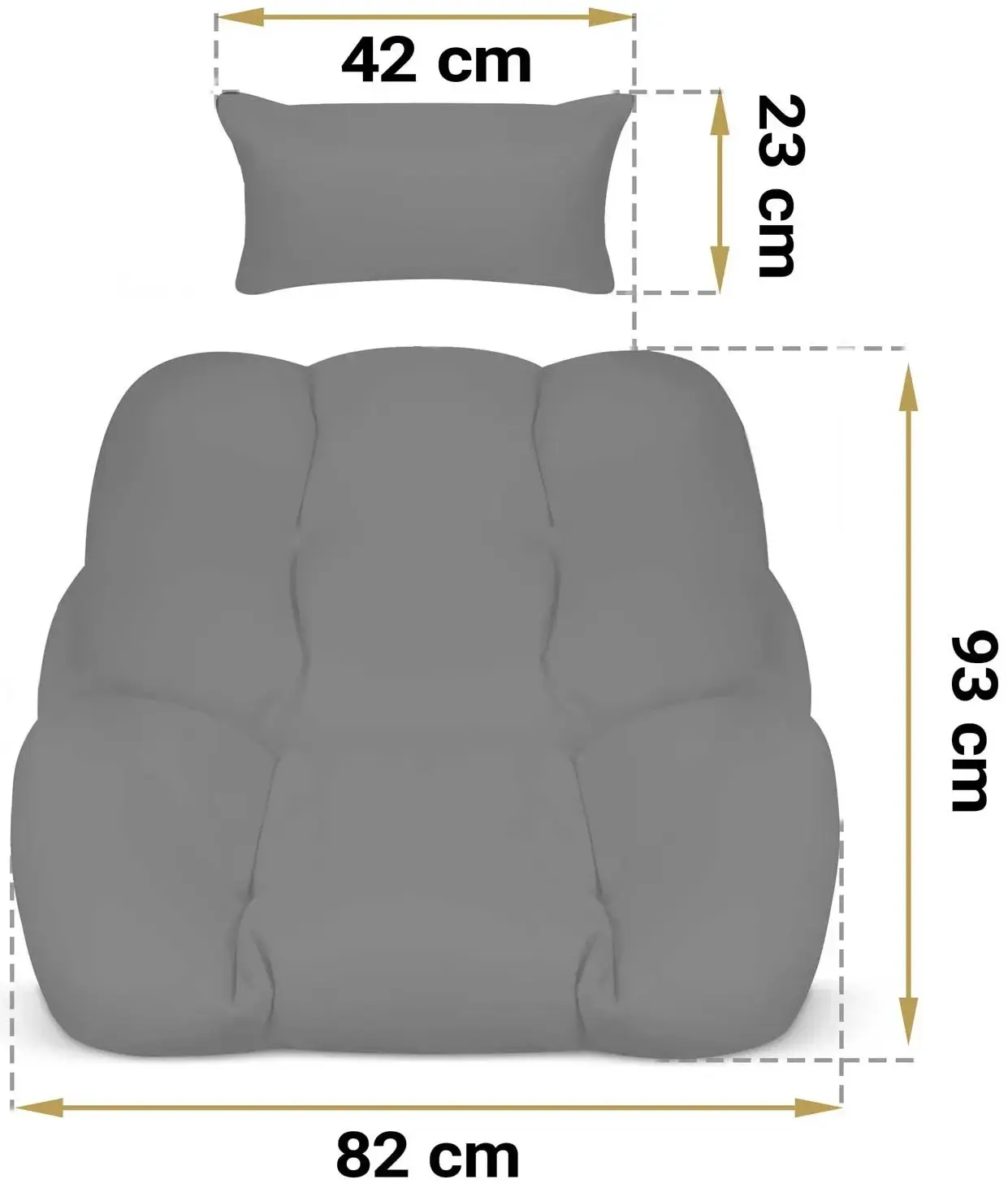 Подушка для кресла Sofotel Luisiana 290491 (Black) - 2