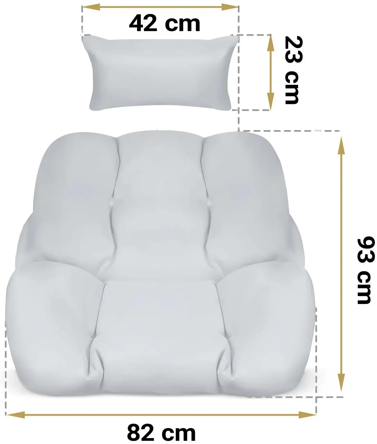 Подушка для кресла Sofotel Luisiana 290494 (Light Grey) - 3