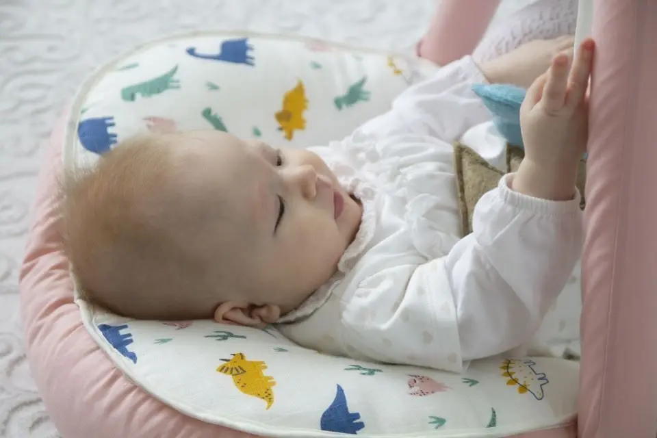 Cocon-cuibusor BabyJem Sit and Play Art-524 (White/Pink)