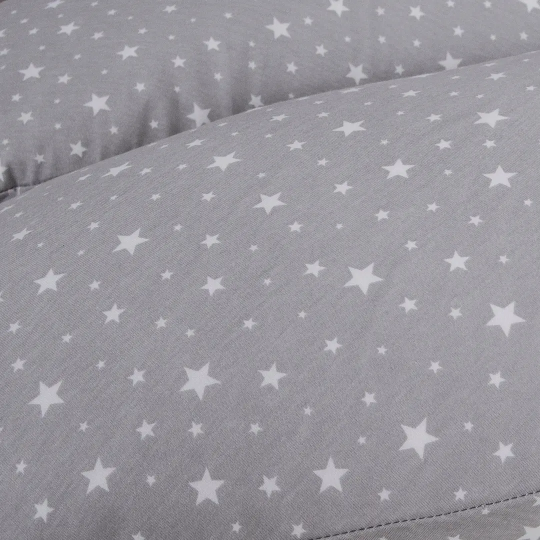 Perna pentru alaptat Ceba Baby Huggy Jersey Basic (Grey Stars)
