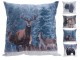 Perna Christmas Deer in the winter forest 45939 45x45 (Blue)