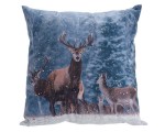 Perna Christmas Deer in the winter forest 45939 45x45 (Blue)