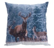 Perna Christmas Deer in the winter forest 45939 45x45 (Blue)