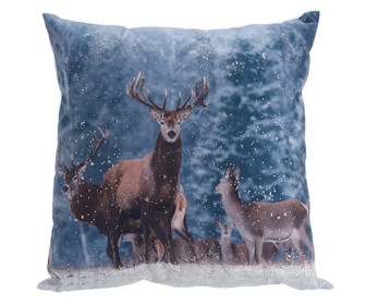 Perna Christmas Deer in the winter forest 45939 45x45 (Blue)