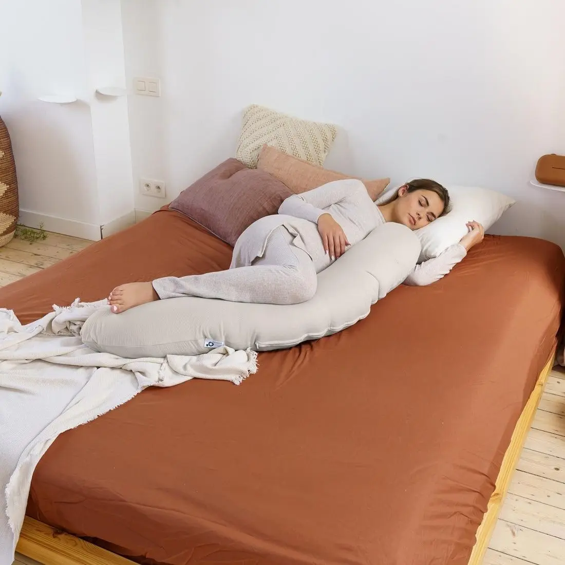 Подушка для беременных 3в1 Doomoo Buddy (Tetra Jersey Sand)