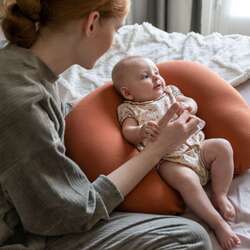 Perna pentru alaptat 2in1 Doomoo Softy (Tetra Jersey Terracotta) Thumb