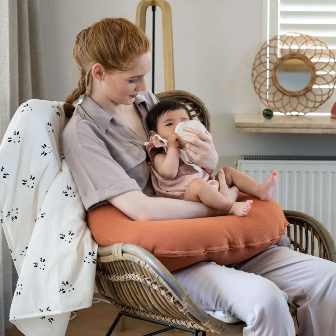 Perna pentru alaptat 2in1 Doomoo Softy (Tetra Jersey Terracotta)