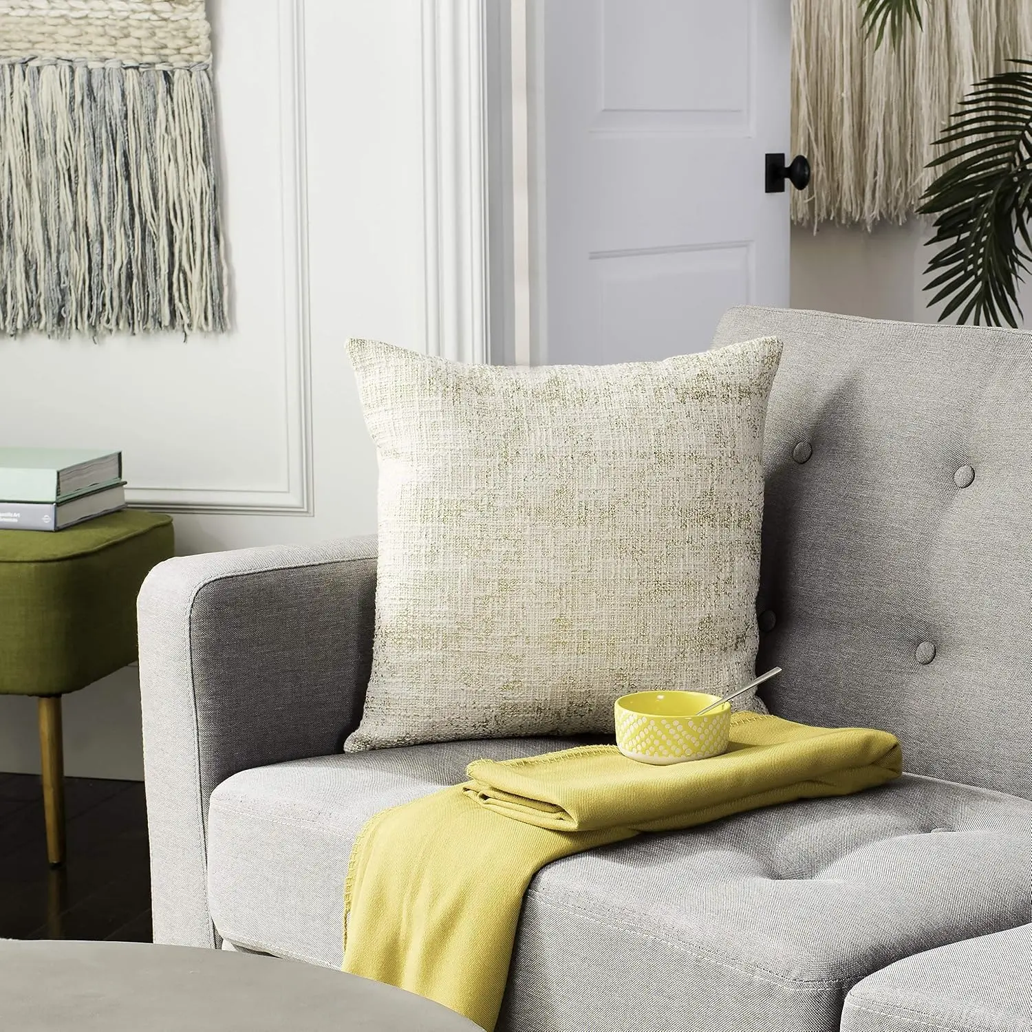 Perna H&S Velour 45X45cm (Cream/Gold) - 3