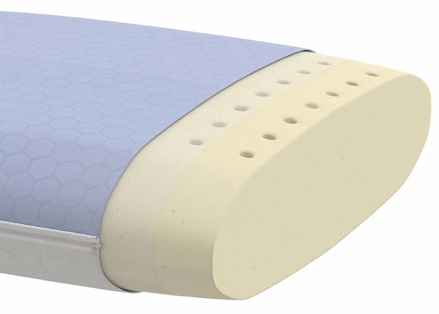 Perna ergonomica Ikea Kvarnven dormit pe burta 42x54 (Bleu/Alb) - 4