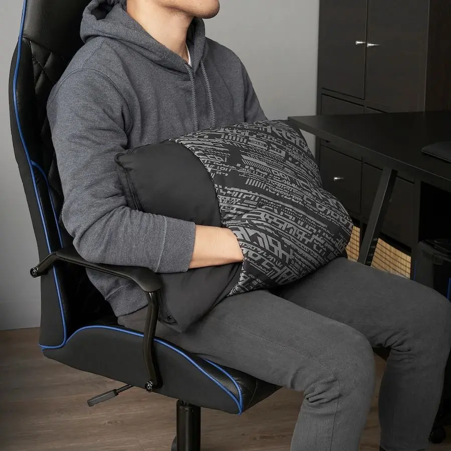 Pernă/pătură multifuncțională Ikea Lanespelare (Gri Inchis) - 5