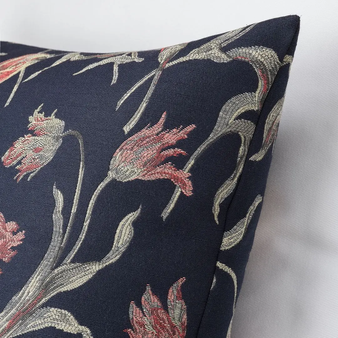 Perna Ikea Alandsrot 50x50 (Albastru Inchis/Model Floral) - 2