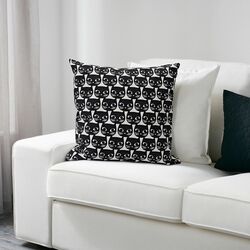 Perna Ikea Gerdie 40x40 (Alb/Negru Pisica) Thumb
