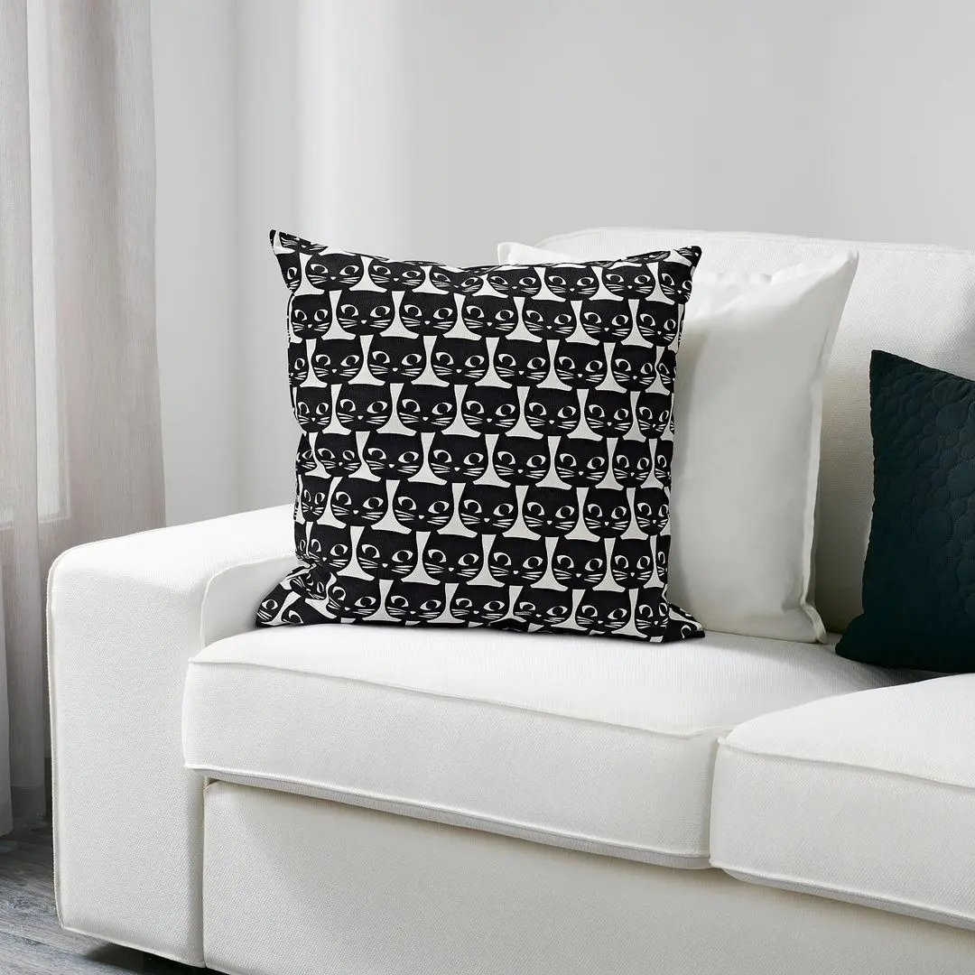 Perna Ikea Gerdie 40x40 (Alb/Negru Pisica) - 3