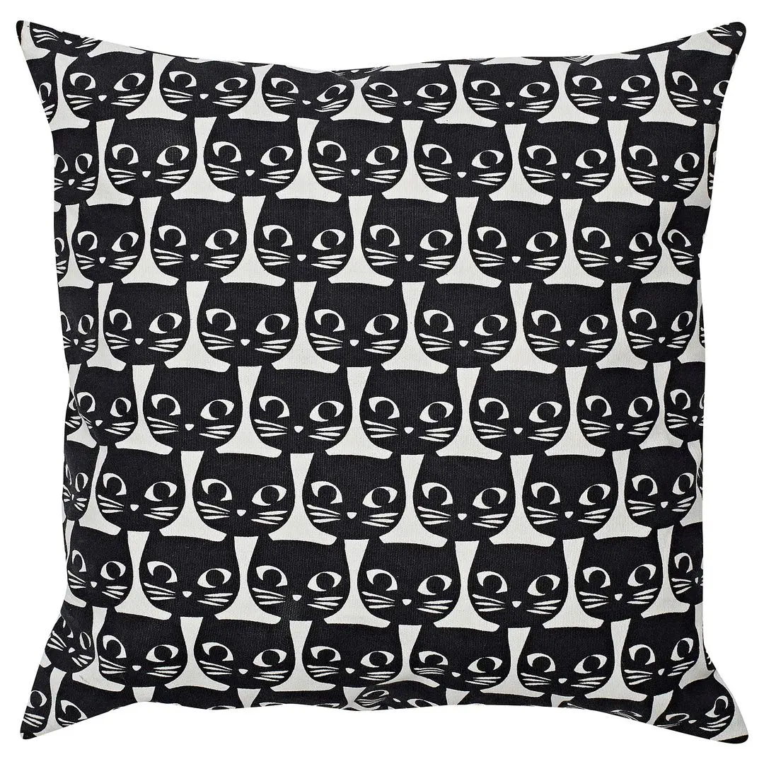 Perna Ikea Gerdie 40x40 (Alb/Negru Pisica)