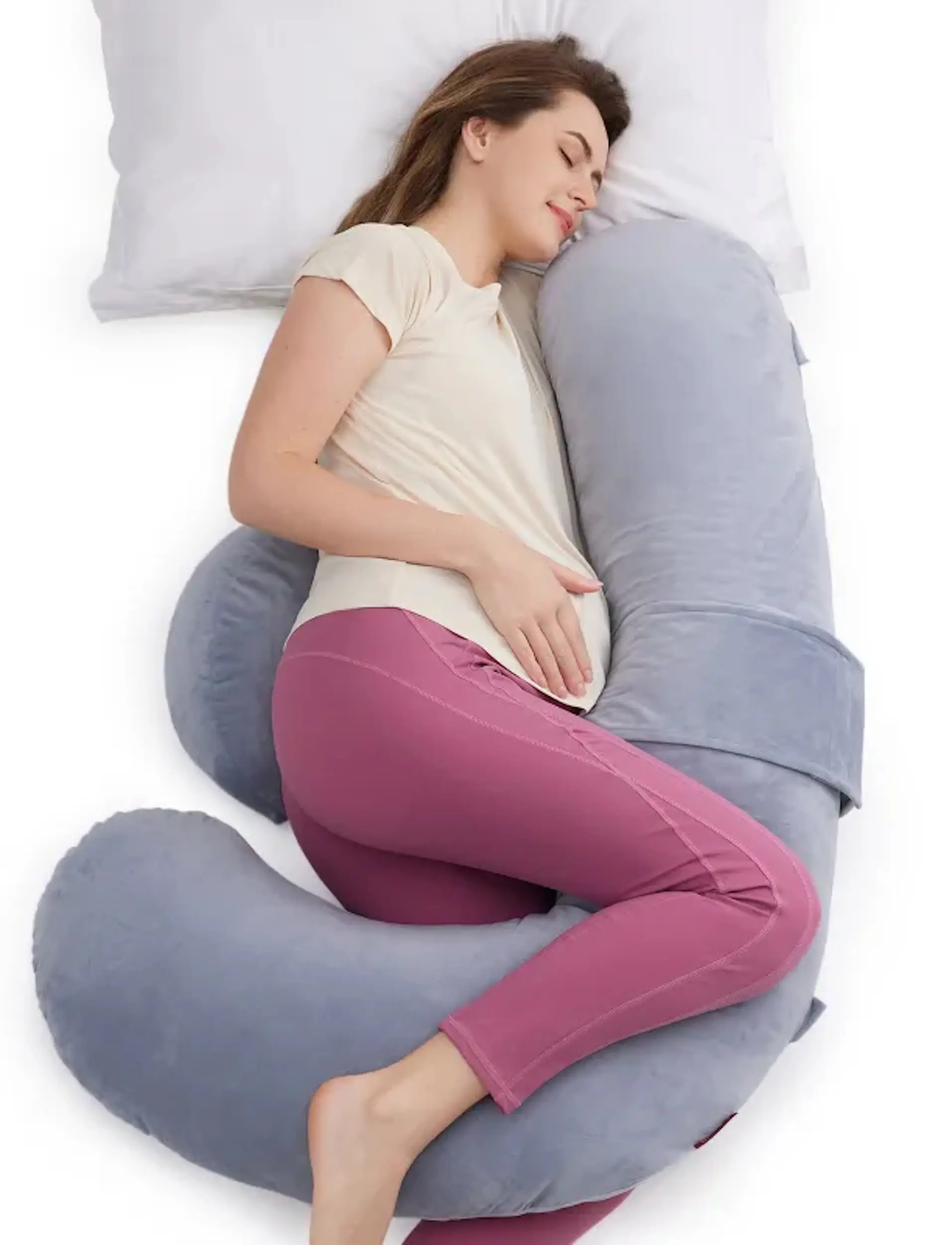 Perna pentru gravide Momcozy F Velvet (Grey) - 2