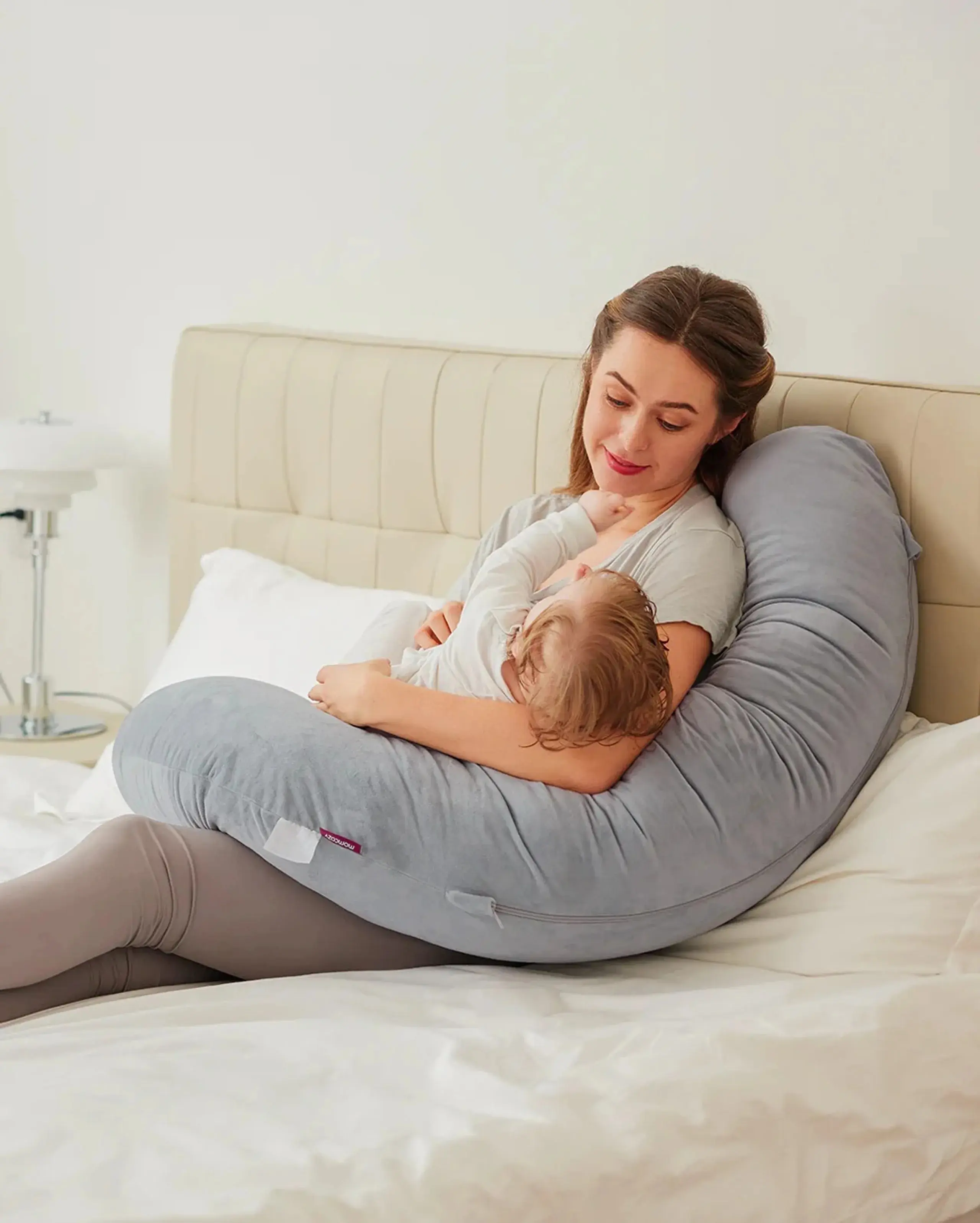 Perna pentru gravide Momcozy F Velvet (Grey) - 4