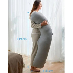 Perna pentru gravide Momcozy J Jersey Fabric (Light Grey) Thumb