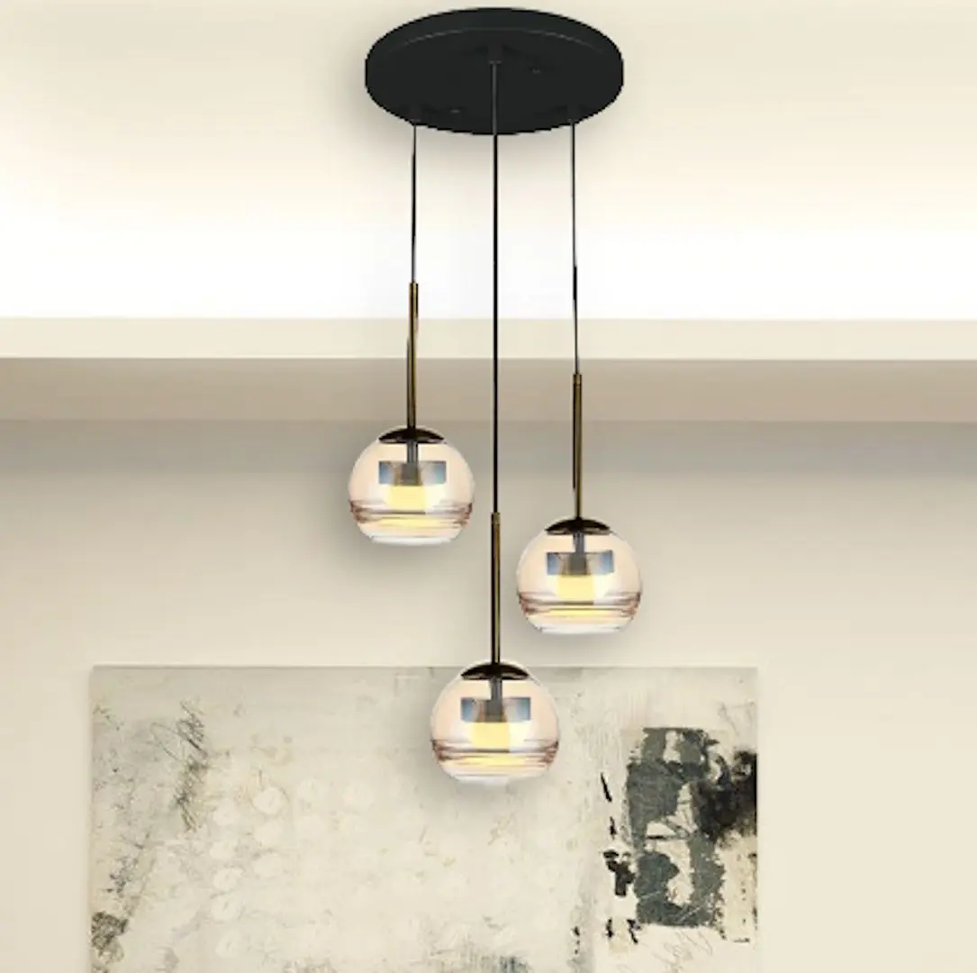 Lampa suspendata Elmos DD-LG-0607-R3B (Black/Bronze)