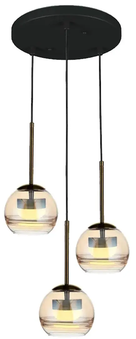 Lampa suspendata Elmos DD-LG-0607-R3B (Black/Bronze)