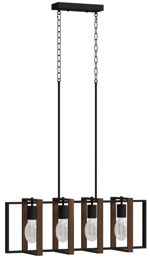 Candelabru suspendat Homcom B31-606V00ND (Black/Walnut)