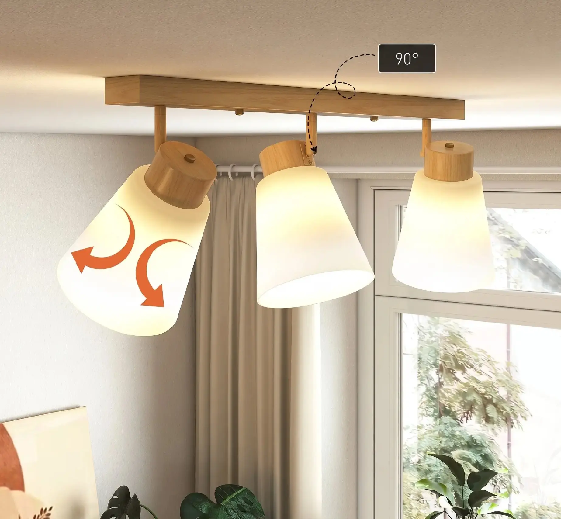 Lustra Homcom B31-624V00ND (Natural/White) - 3