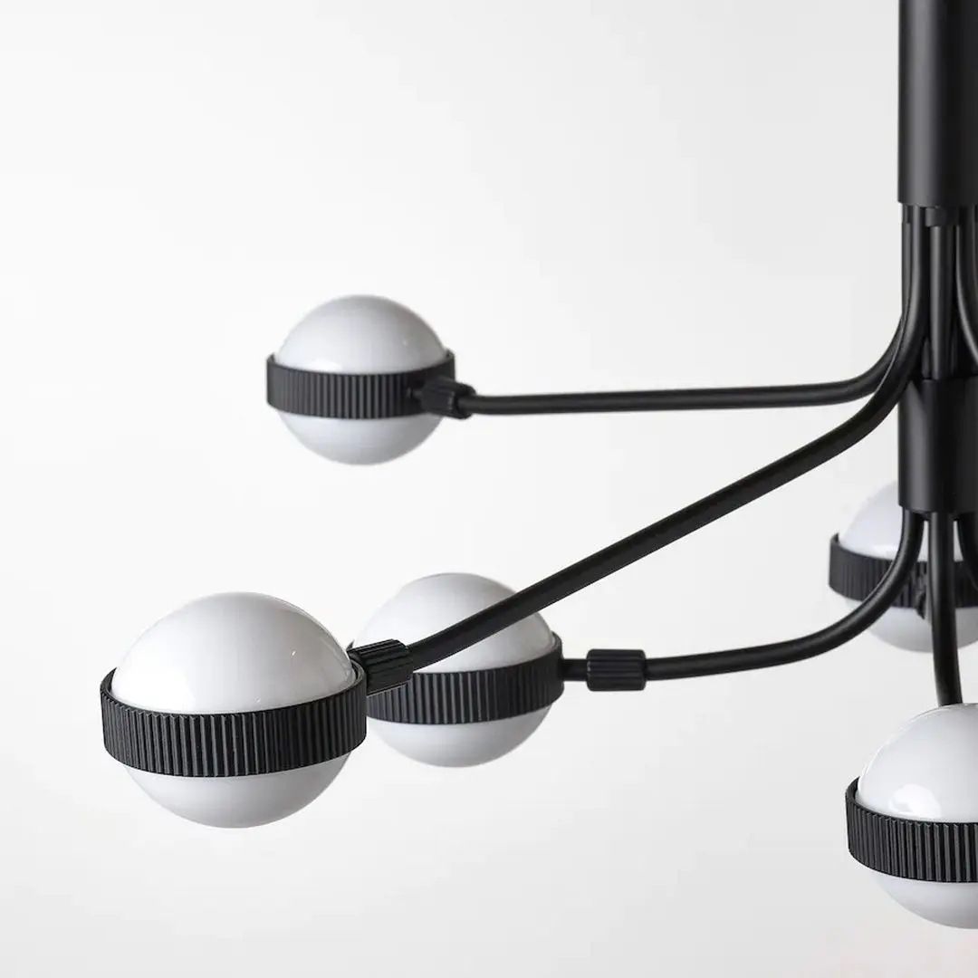 Candelabru Ikea Storslinga 8-brate (Alb/Negru) - 2