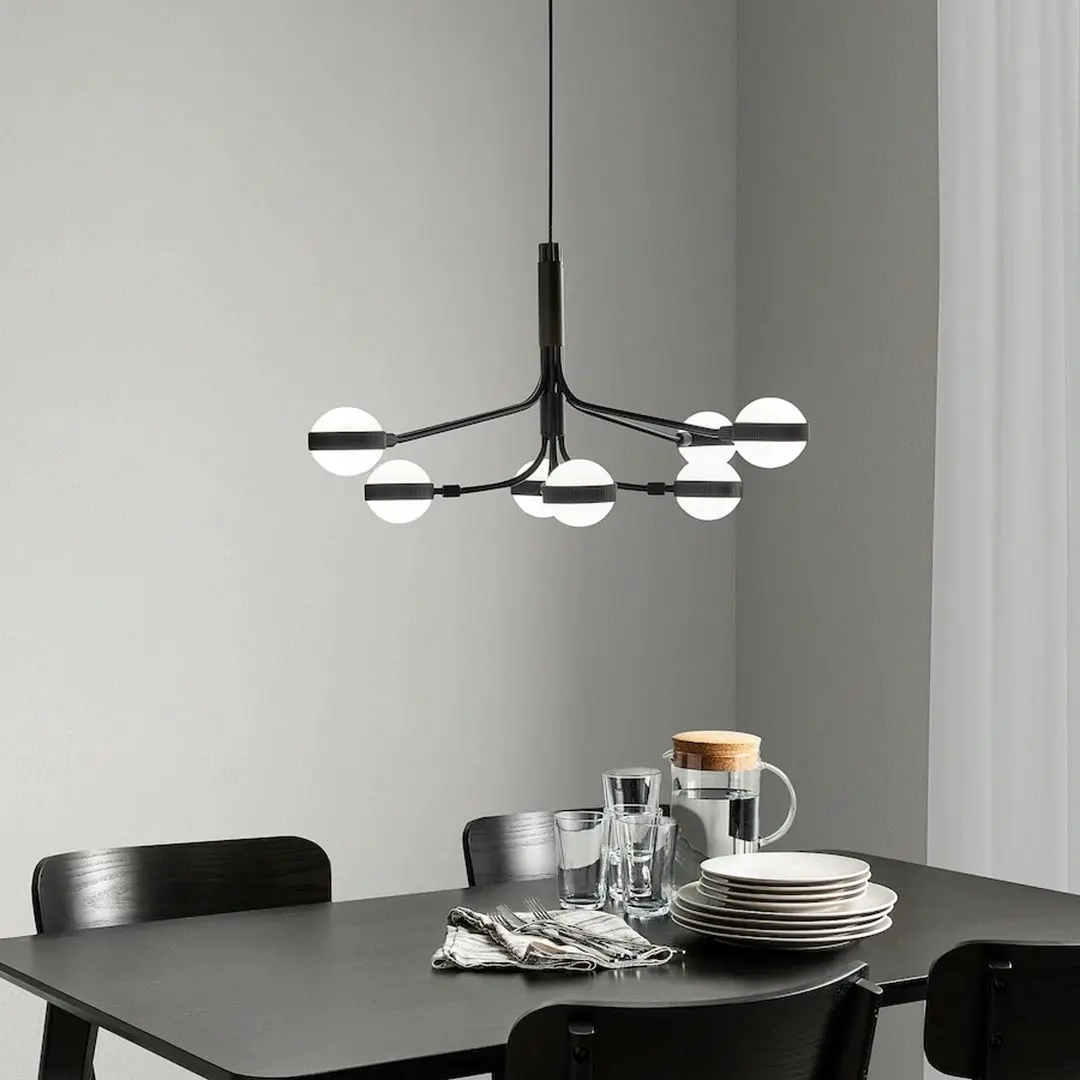 Candelabru Ikea Storslinga 8-brate (Alb/Negru) - 3