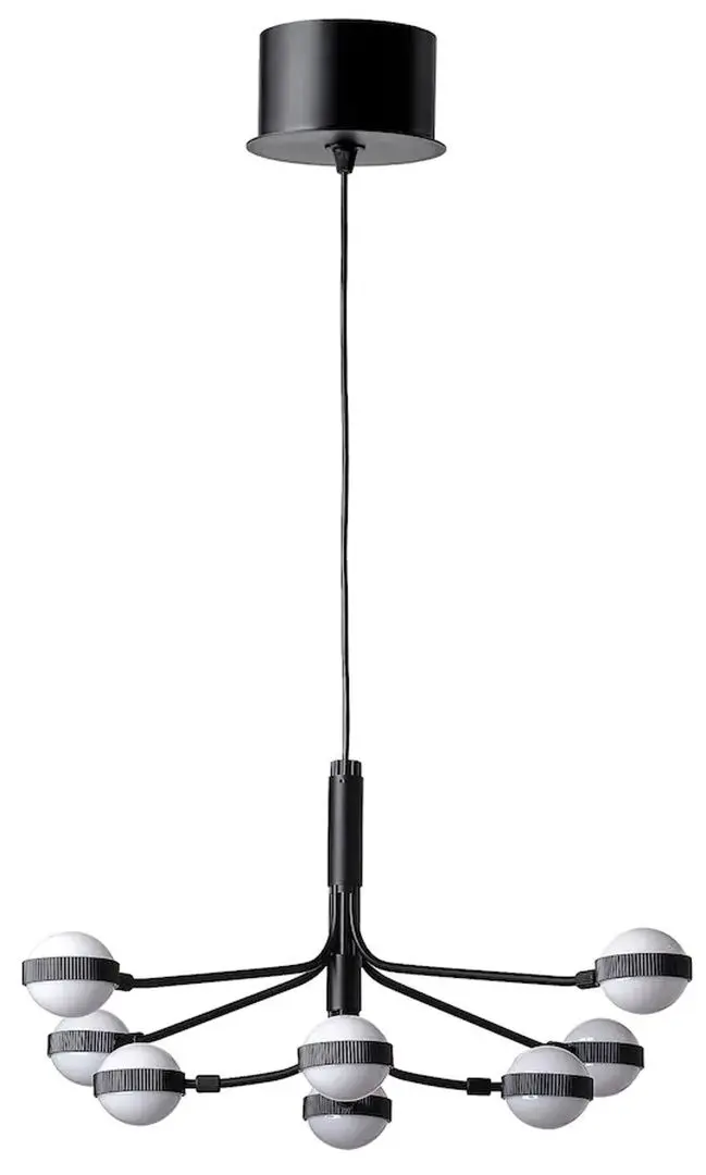 Candelabru Ikea Storslinga 8-brate (Alb/Negru)