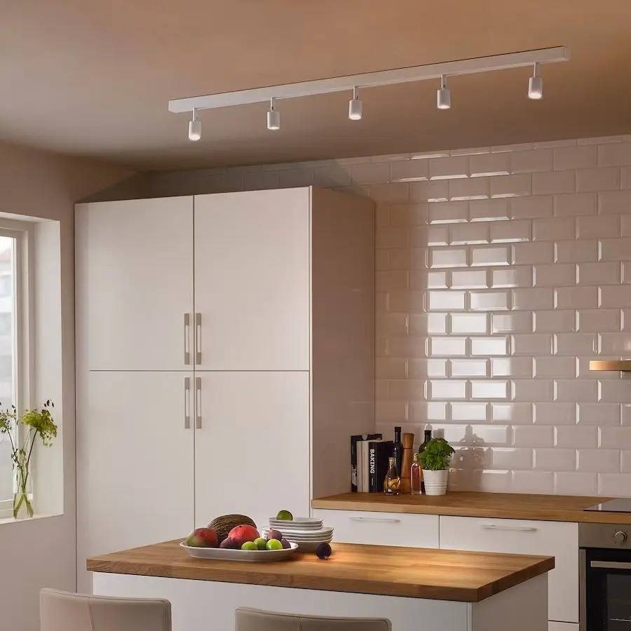 Şină tavan Ikea Bave 5 spoturi (Alb)