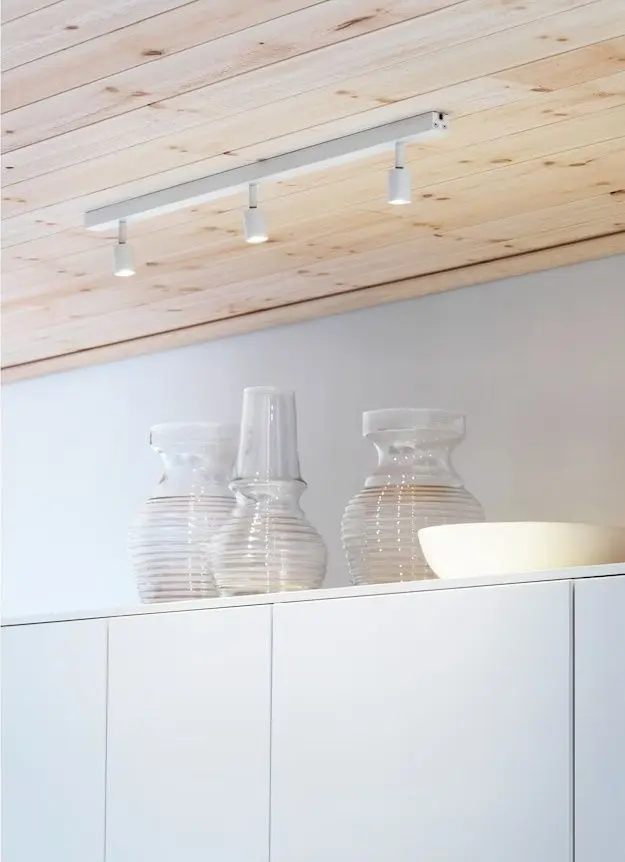 Sina tavan Ikea Bave 3 spoturi (Alb)